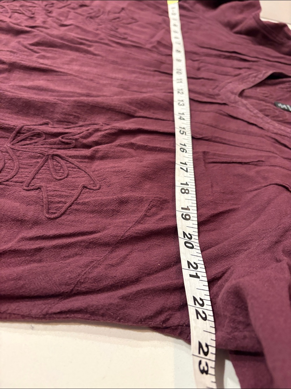 Women's Burgundy Tunic Top T1 - Picture 8 of 9